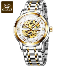 Montre homme mode hommes diamant automatique boîtier en alliage mécanique résistant à l&#39;eau fonction montre Relogio Masculino horloge